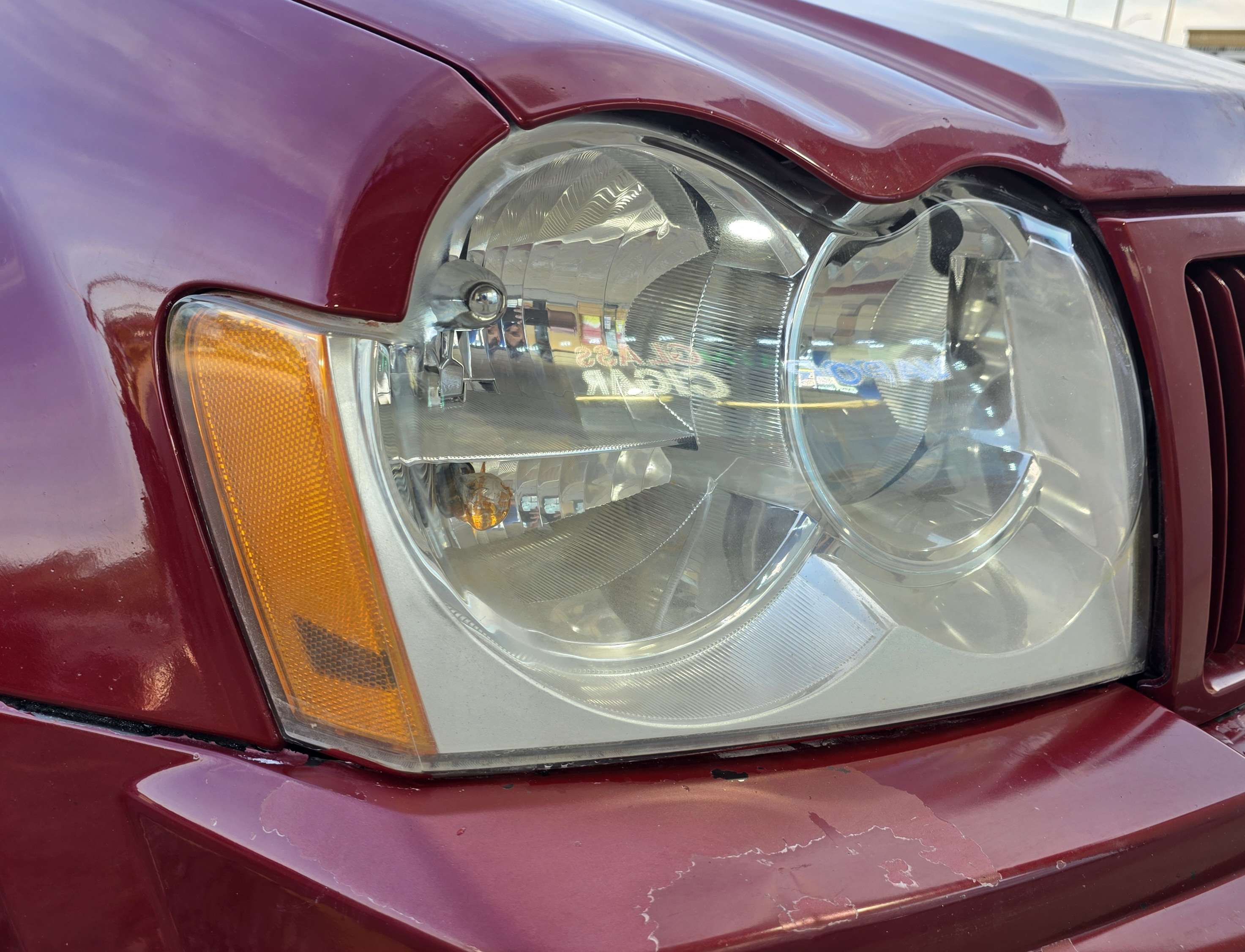 Restored clear headlight